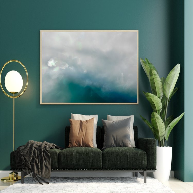 Ocean Jewel is an image taken by Saltwater Rosie in the whitewater of the surf. 
Glistening air bubbles twist, tumble and sparkle in the sunlight on a background of blue water.
This abstract piece is filled with wonder like a glistening jewel.